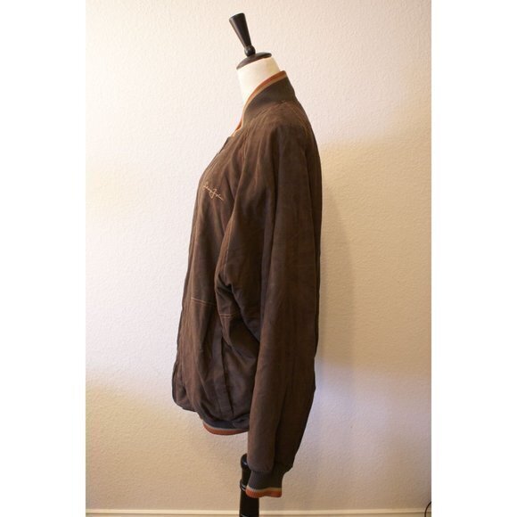 Men's Sean‎ John Faux Suede Bomber Jacket Long Sleeve Size XL - Picture 6 of 12
